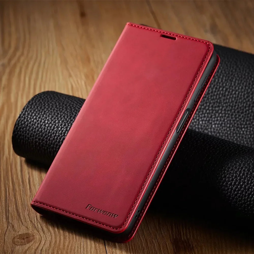 Galaxy S25/ S25 Plus/ S25 Ultra - Klapp Schutz Hülle mit Kartenfach, Magnetisch