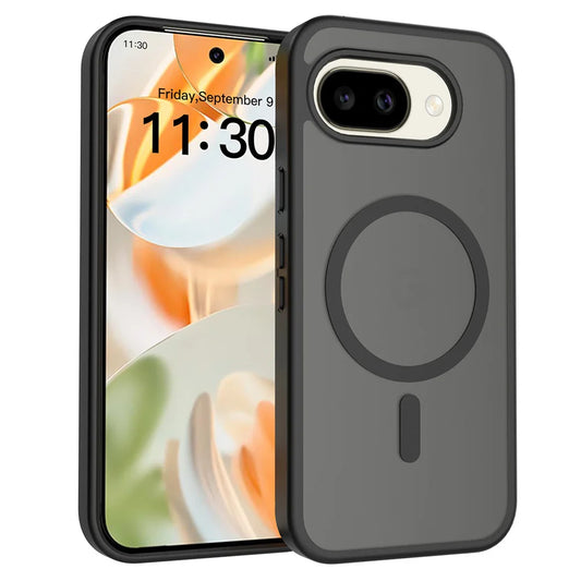 Magnetische matte Schutzhülle für Google Pixel 9, 10 und 11 – Farbe Schwarz