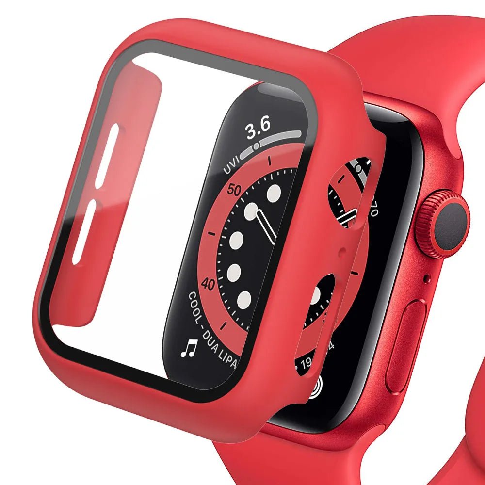Apple Watch 4/ 5/ 6/ 7/ 8/ 9 - Display Glas + Gehäuse Schutz Hülle, 45mm, 44 mm, 41mm, 40mm 47196183331158|47196183363926|47196183396694|47196183429462 online kaufen günstig bestellen
