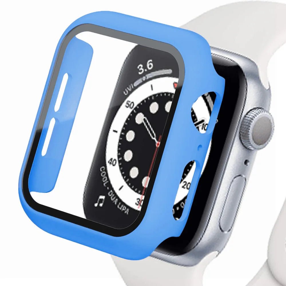 Apple Watch 4/ 5/ 6/ 7/ 8/ 9 - Display Glas + Gehäuse Schutz Hülle, 45mm, 44 mm, 41mm, 40mm 47196183462230|47196183494998|47196183527766|47196183560534 online kaufen günstig bestellen