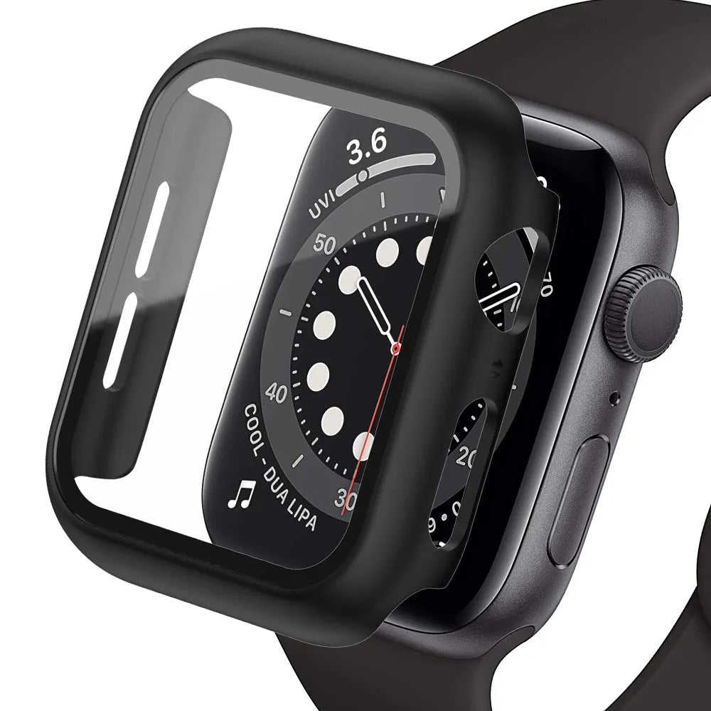 Apple Watch 4/ 5/ 6/ 7/ 8/ 9 - Display Glas + Gehäuse Schutz Hülle, 45mm, 44 mm, 41mm, 40mm 47196182937942|47196182970710|47196183003478|47196183036246 online kaufen günstig bestellen