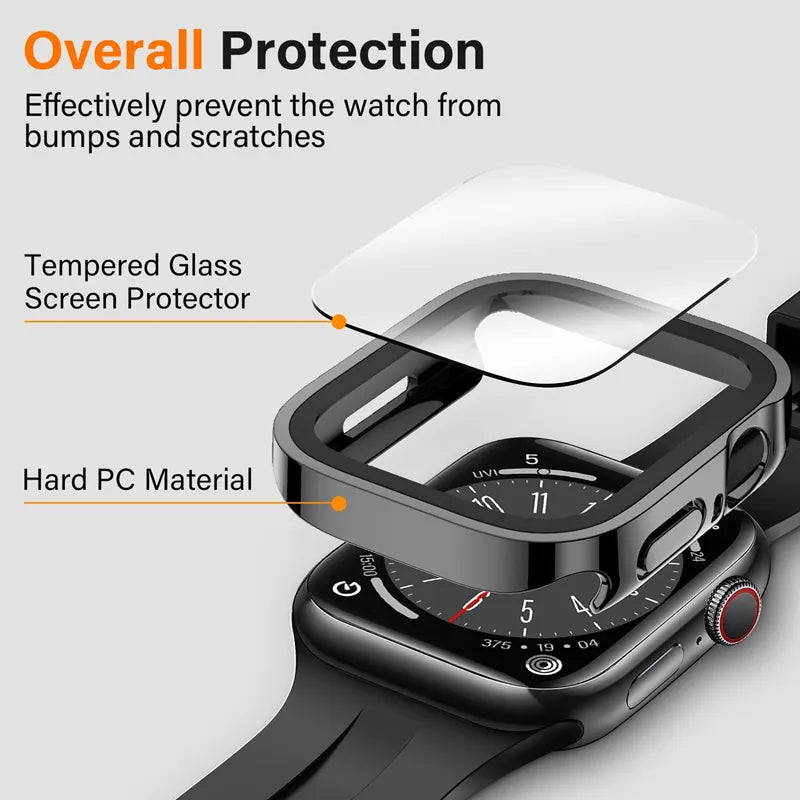 Apple Watch 7/ 8 / Ultra - Display Glas + Gehäuse Schutz Hülle, 45mm, 41mm, 49mm online kaufen günstig bestellen