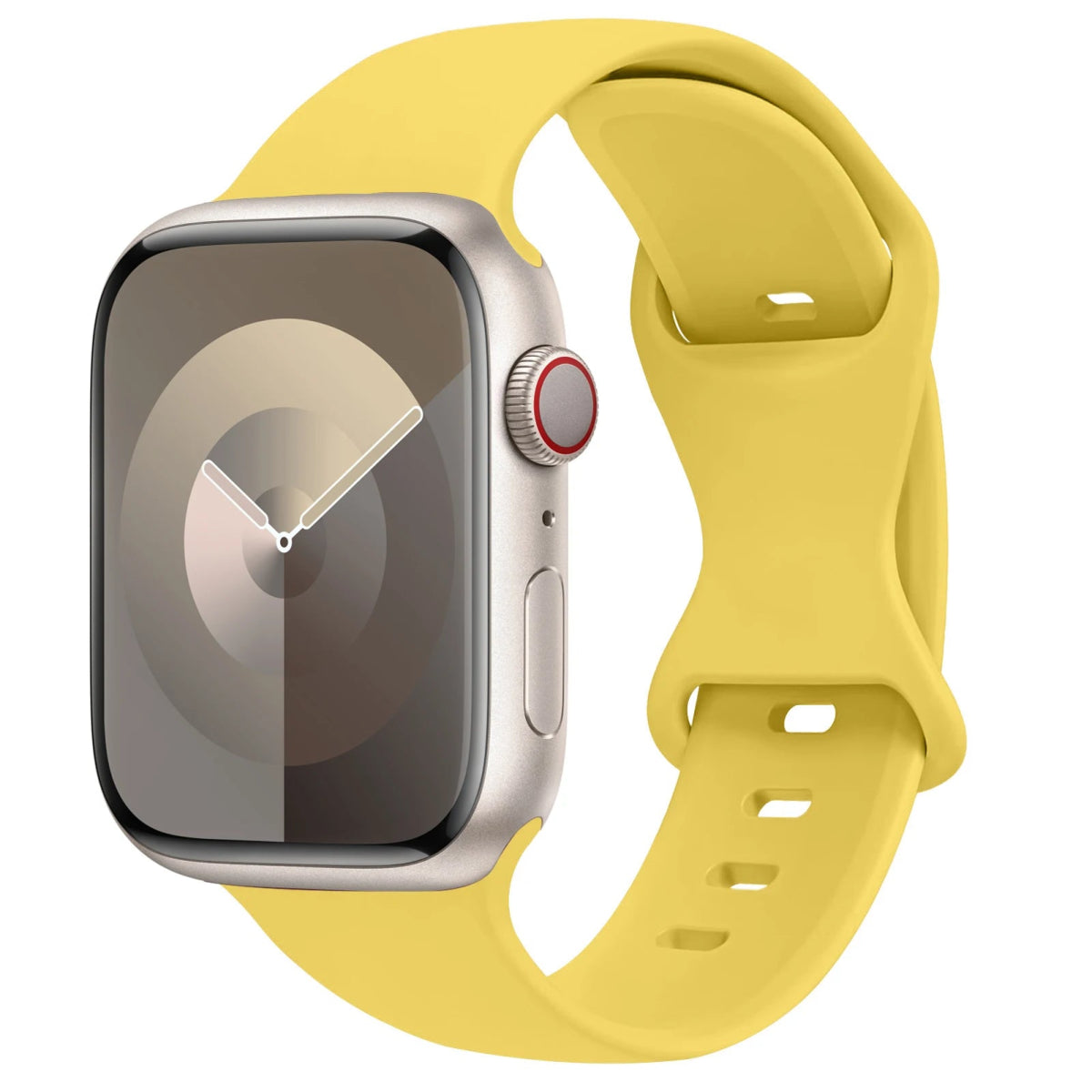 Apple Watch - Trend Silikon Armband für 5 6 7 8 9 - 38 bis 49 mm - Ultra SE Apple Watch 5 6 7 8 9 ersatz armband neu trend schön online bestellen kaufen super silikon gelb Smartwatch Armband online kaufen günstig bestellen