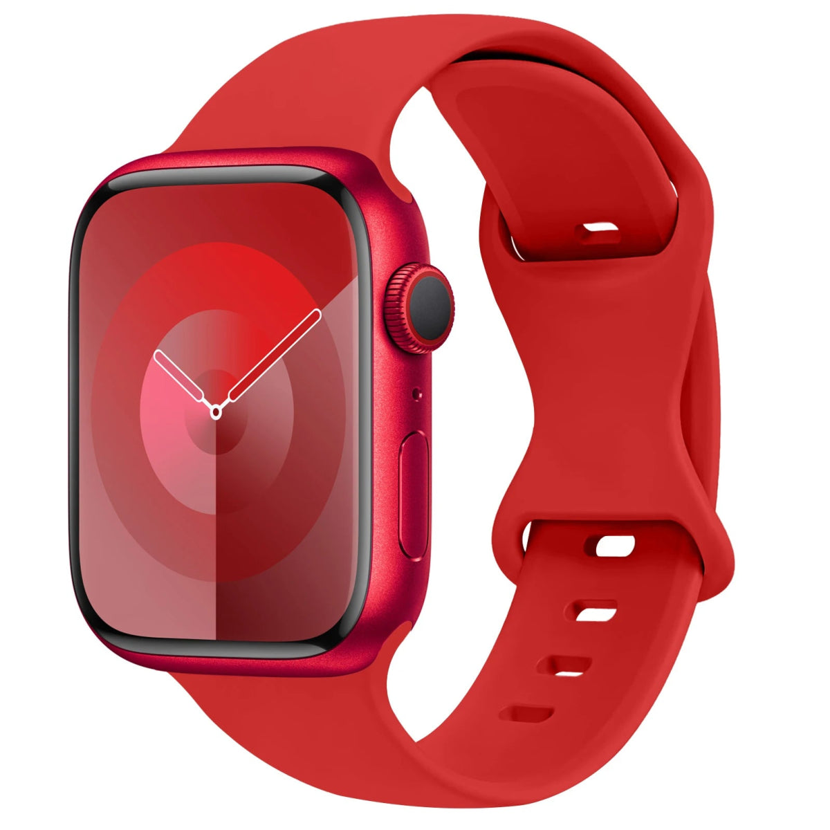 Apple Watch - Trend Silikon Armband für 5 6 7 8 9 - 38 bis 49 mm - Ultra SE Apple Watch 5 6 7 8 9 ersatz armband neu trend schön online bestellen kaufen super silikon rot Smartwatch Armband online kaufen günstig bestellen