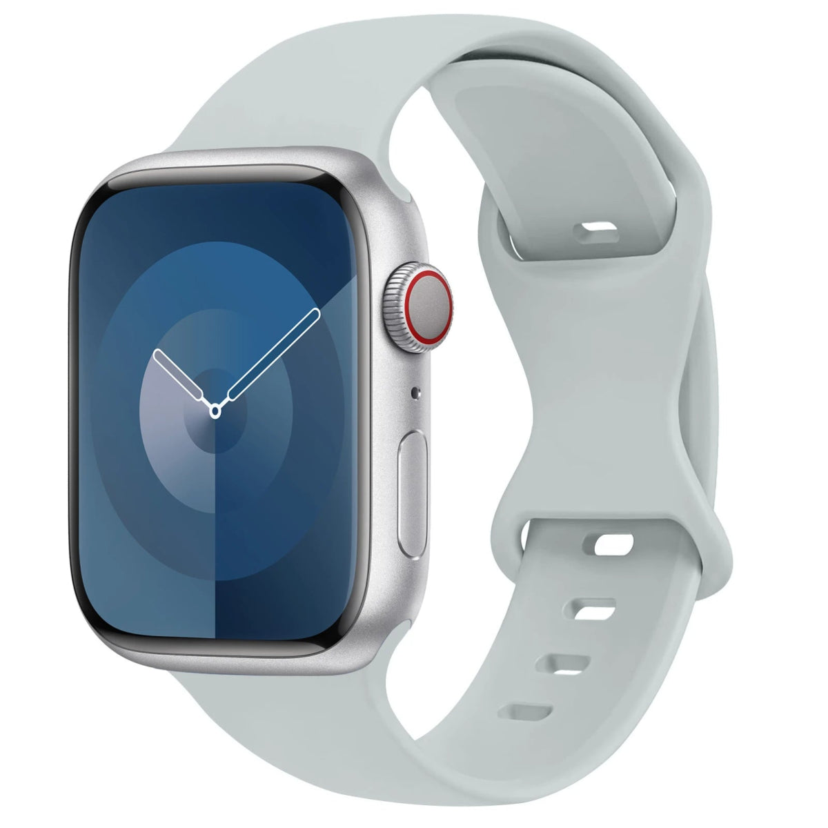Apple Watch - Trend Silikon Armband für 5 6 7 8 9 - 38 bis 49 mm - Ultra SE Apple Watch 5 6 7 8 9 ersatz armband neu trend schön online bestellen kaufen super silikon hell grau weiß Smartwatch Armband online kaufen günstig bestellen