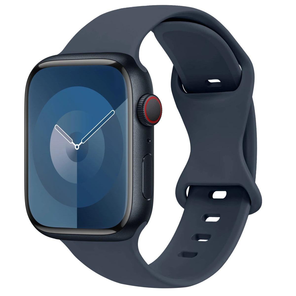 Apple Watch - Trend Silikon Armband für 5 6 7 8 9 - 38 bis 49 mm - Ultra SE Apple Watch 5 6 7 8 9 ersatz armband neu trend schön online bestellen kaufen super silikon dunkel grau navy blau Smartwatch Armband online kaufen günstig bestellen
