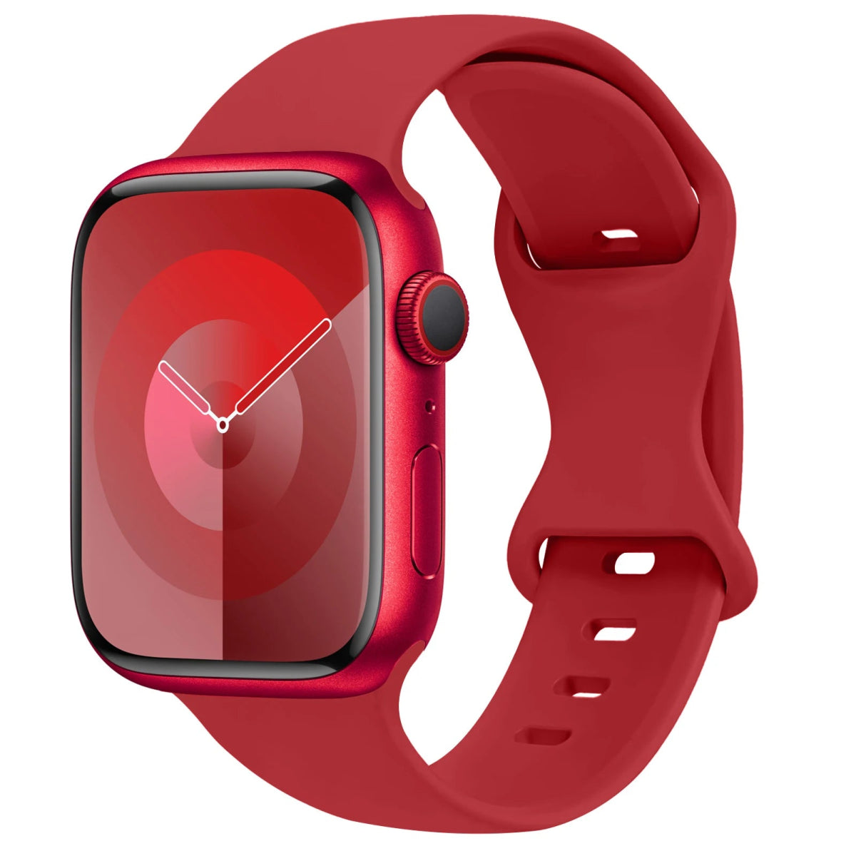 Apple Watch - Trend Silikon Armband für 5 6 7 8 9 - 38 bis 49 mm - Ultra SE Apple Watch 5 6 7 8 9 ersatz armband neu trend schön online bestellen kaufen super silikon rot Smartwatch Armband online kaufen günstig bestellen