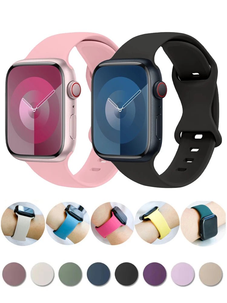Apple Watch - Trend Silikon Armband für 5 6 7 8 9 - 38 bis 49 mm - Ultra SE Apple Watch 5 6 7 8 9 ersatz armband neu trend schön online bestellen kaufen super silikon Smartwatch Armband online kaufen günstig bestellen