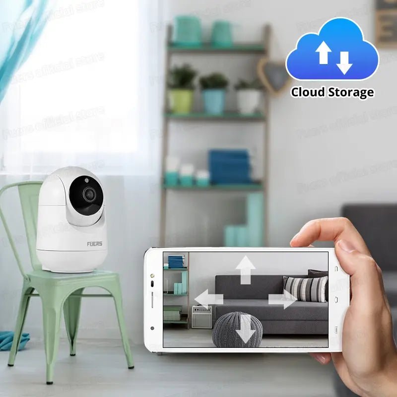 FUERS Wlan Überwachungskamera Smart Home Wifi Drahtlos, Smartphone Steuerung Überwachungskamera smarthome sicherheit wlan ip kamera wlan app smartphone steuerung nachtsicht full hd online kaufen neu günstig bestellen zuhause indoor sicher alarm mobil Überwachungskamera online kaufen günstig bestellen