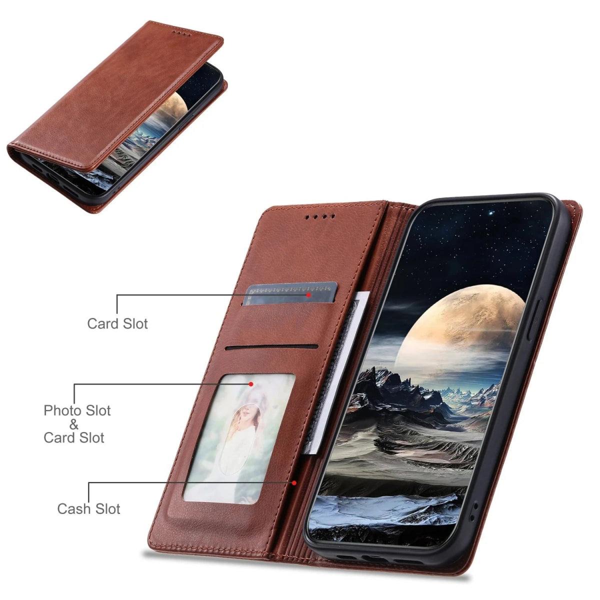 Galaxy A14/ A15/ A25 - Brieftasche/ Magnetische Flip Schutz Hülle mit Kartenfach Samsung Galaxy A14 A15 A25 Leder Schutz Hülle neu Trend Modern Günstig Bestellen Kaufen Leder Kartenfach Magsafe magnetisch Flip Case Handy Schutz Hülle online kaufen günstig bestellen