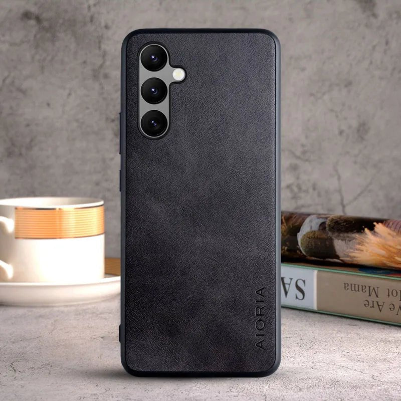 Galaxy A14 - Luxus Vintage Lederoptik Hülle 47184393601366 online kaufen günstig bestellen