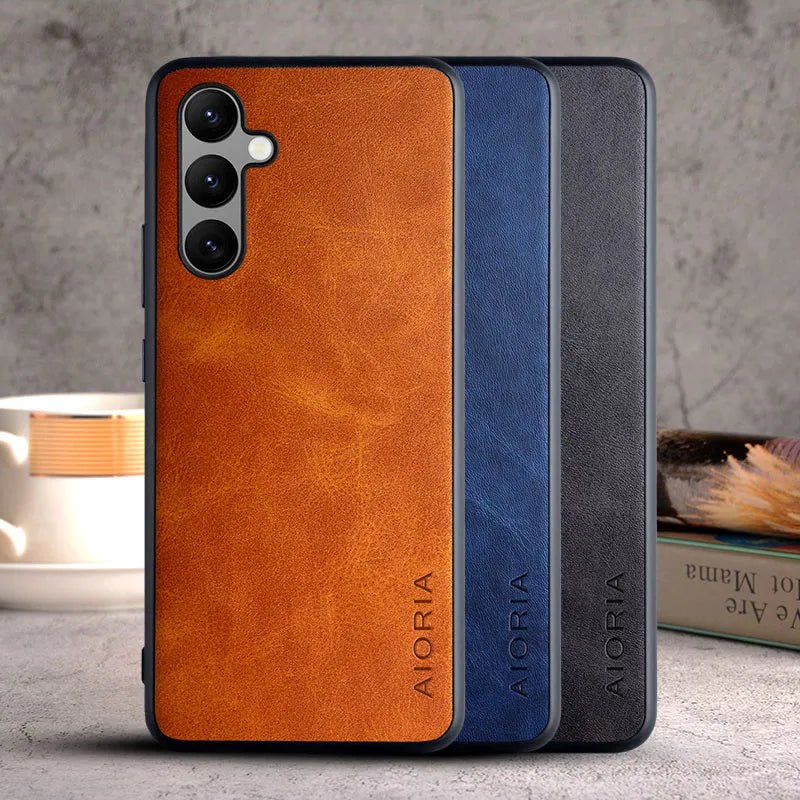 Galaxy A14 - Luxus Vintage Lederoptik Hülle online kaufen günstig bestellen