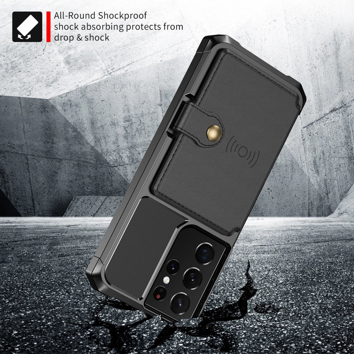 Galaxy A14 - Schutz Hülle mit Magnetischer PU Lederoptik Brieftasche und Kartenfach Handy Hülle online kaufen günstig bestellen