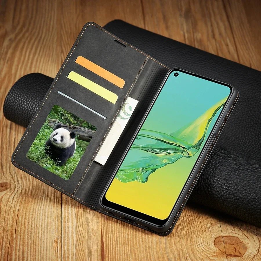 Galaxy A15/ A25/ A14 - Lederoptik Brieftasche Flip Hülle mit Kartenfach Samsung Galaxy A15 A25 A14 Leder Schutz Hülle neu Trend Modern Günstig Bestellen Kaufen Leder Kartenfach Magsafe magnetisch Flip Case Handy Schutz Hülle online kaufen günstig bestellen