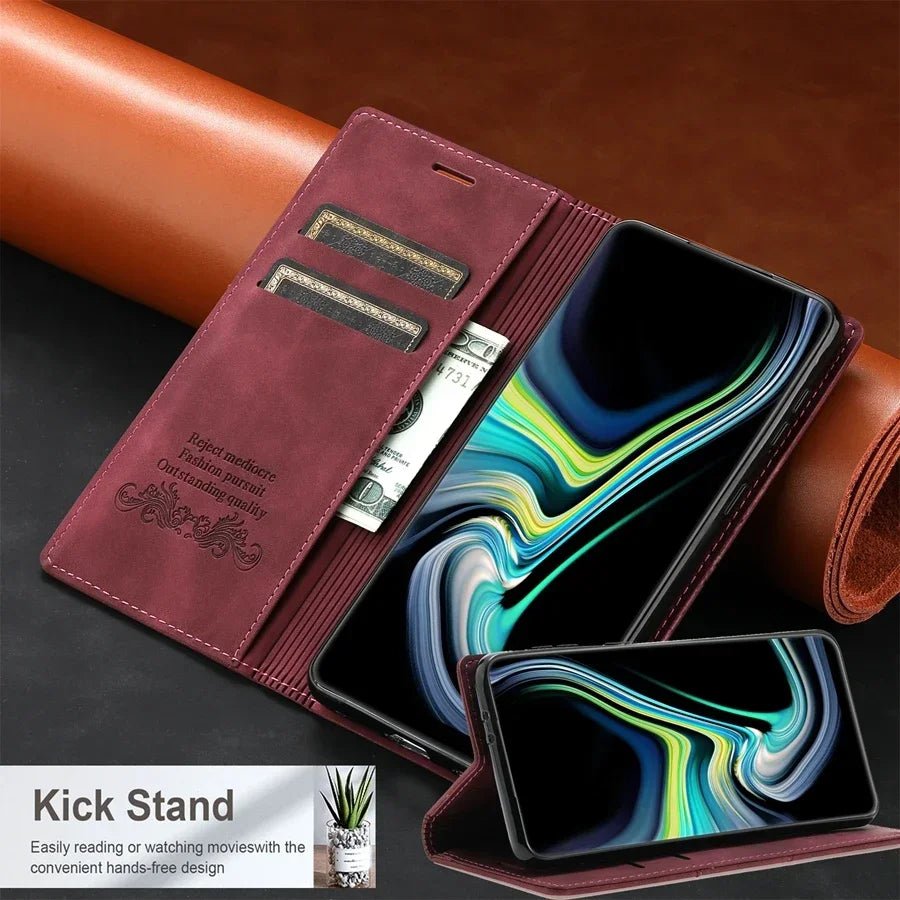 Galaxy A15/ A25/ A14 - TPU Lederoptik Brieftasche Flip Schutz Hülle mit Kartenfach Samsung Galaxy A15 A25 A14 Leder Schutz Hülle neu Trend Modern Günstig Bestellen Kaufen Leder Kartenfach Magsafe magnetisch Flip Case Handy Schutz Hülle online kaufen günstig bestellen