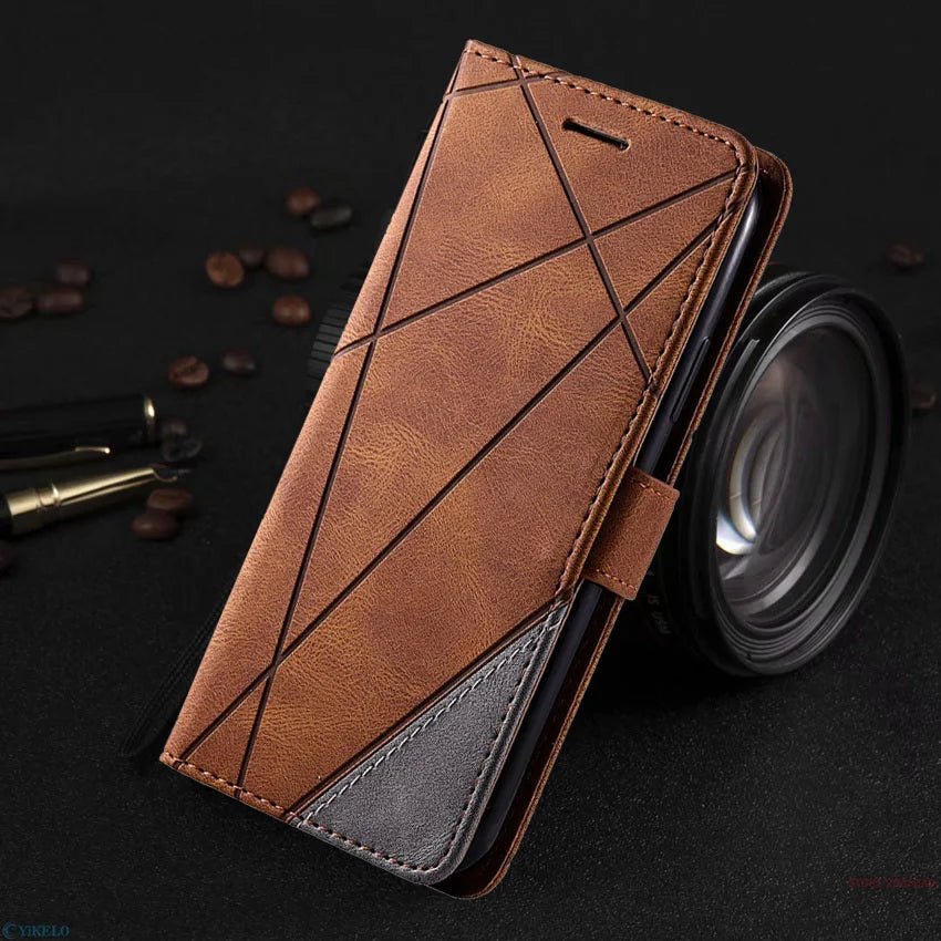 Galaxy A15/ A25 - TPU Lederoptik Brieftasche Flip Schutz Hülle mit Kartenfach, Magnetisch Samsung Galaxy A15 A25 Leder Schutz Hülle neu Trend Modern Günstig Bestellen Kaufen Leder Kartenfach Magsafe magnetisch Flip Case braun Handy Schutz Hülle online kaufen günstig bestellen