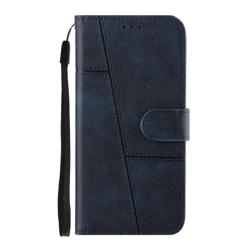 Galaxy A35 5G - Stoßfeste Schutz Hülle mit Kartenfach, Display Schutz/ Portemonnaie Samsung Galaxy A35 5G Leder Schutz Hülle neu Trend Modern Günstig Bestellen Kaufen Leder Kartenfach Magsafe magnetisch Flip Case dunkel blau