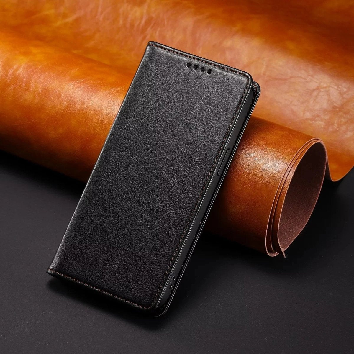 Galaxy A53/ A55 - Brieftasche Flip Schutz Hülle mit Kartenfach, Display Schutz Samsung Galaxy A53 A55 5G 4G Leder Schutz Hülle neu Trend Modern Günstig Bestellen Kaufen Leder Kartenfach Magsafe magnetisch Flip Case schwarz Handy Schutz Hülle online kaufen günstig bestellen