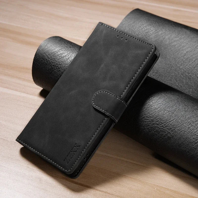Galaxy A55/ A54/ A53 - Flip Schutz Hülle mit Kartenfach, Geldfach, Brieftasche Samsung Galaxy A53 A54 A55 5G Schutz Hülle neu Trend Modern Günstig Bestellen Kaufen Leder Kartenfach Magsafe magnetisch flip case cover kaufen Geldfach stoff schwarz Handy Schutz Hülle online kaufen günstig bestellen