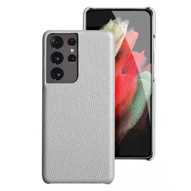 Galaxy S22/ S22 Plus/ S22 Ultra - Elegante Lederoptik Schutz Hülle Stoßfest 47279060123990|47279060156758|47279060189526 Handy Hülle online kaufen günstig bestellen