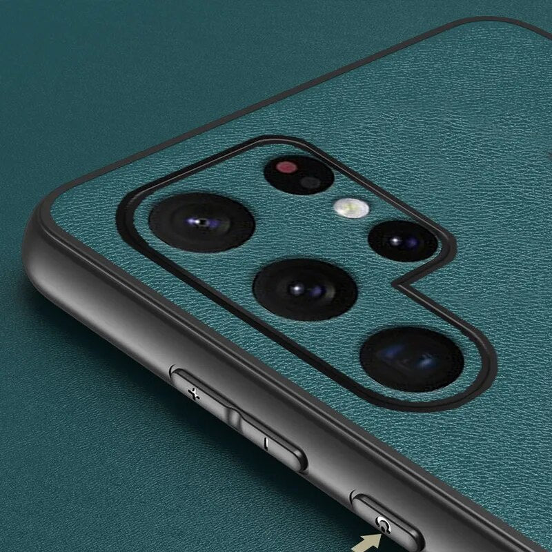 Galaxy S22/ S22 Plus/ S22 Ultra - Luxus Lederoptik Stoßfest online kaufen günstig bestellen