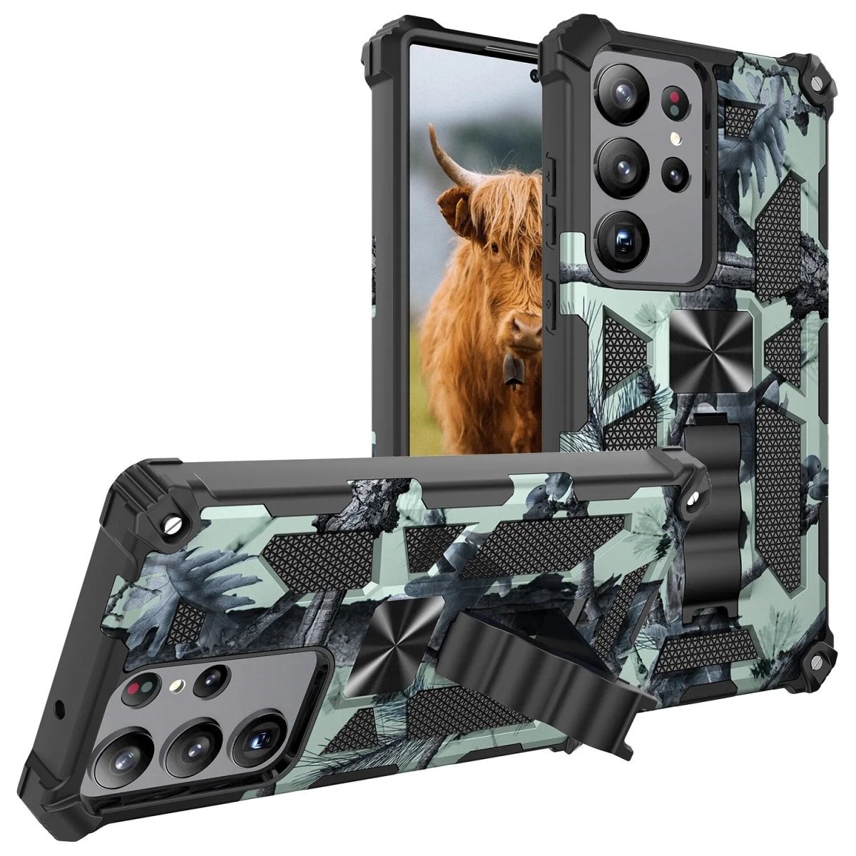 Galaxy S22/ S22 Plus/ S22 Ultra - Militärische Tarnung, Stoßfeste Schutzhülle mit Ständer 47170784624982|47170784657750|47170784690518 online kaufen günstig bestellen
