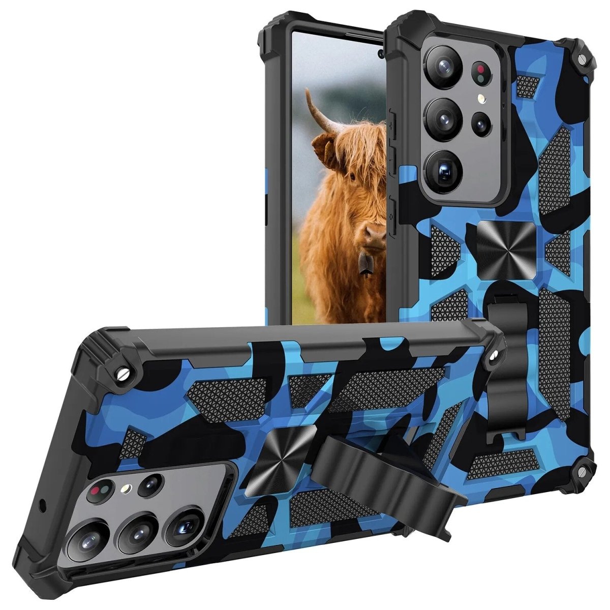 Galaxy S22/ S22 Plus/ S22 Ultra - Militärische Tarnung, Stoßfeste Schutzhülle mit Ständer 47170784330070|47170784362838|47170784395606 online kaufen günstig bestellen
