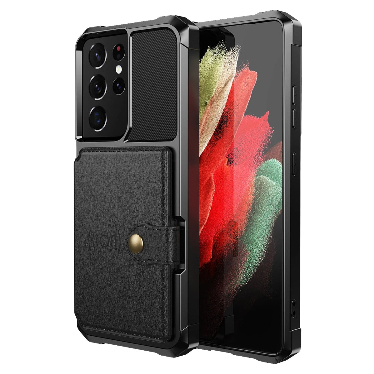 Galaxy S22/ S22 Plus/ S22 Ultra - Schutz Hülle mit Magnetischer PU Lederoptik Brieftasche und Kartenfach 47293283205462|47293283238230|47293283270998 Handy Hülle online kaufen günstig bestellen
