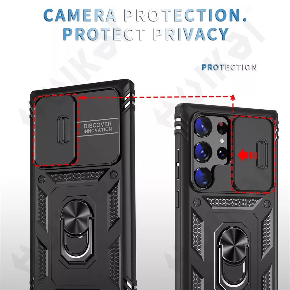 Galaxy S22/ S22 Plus/ S22 Ultra - Slide Camera 360 Degree Rotate Kickstand Heavy Grade Cover Galaxy S22/ S22 Plus/ S22 Ultra - Slide Camera 360 Degree Rotate Kickstand Heavy Grade Cover - Handy Held 24 online kaufen günstig bestellen
