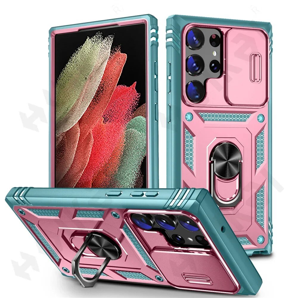 Galaxy S22/ S22 Plus/ S22 Ultra - Slide Camera 360 Degree Rotate Kickstand Heavy Grade Cover 47158249914710|47158249947478|47158249980246 online kaufen günstig bestellen