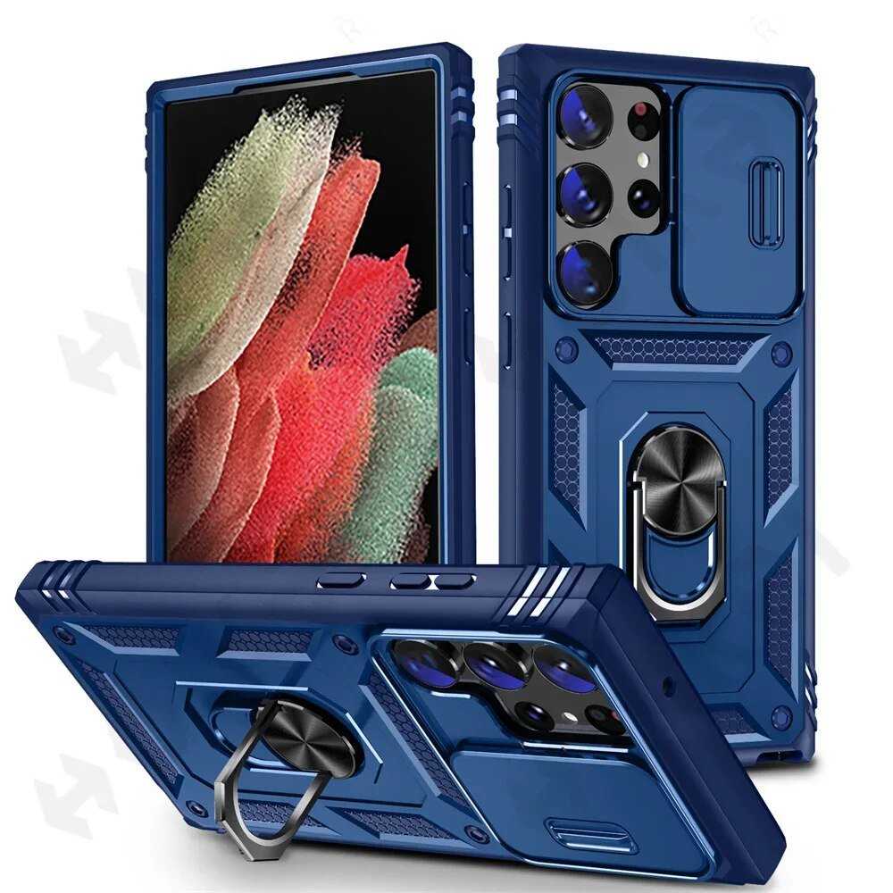 Galaxy S22/ S22 Plus/ S22 Ultra - Slide Camera 360 Degree Rotate Kickstand Heavy Grade Cover 47158249423190|47158249455958|47158249488726 online kaufen günstig bestellen