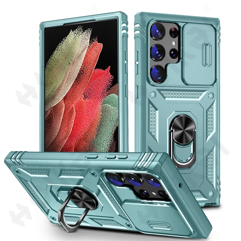 Galaxy S22/ S22 Plus/ S22 Ultra - Slide Camera 360 Degree Rotate Kickstand Heavy Grade Cover 47158249718102|47158249750870|47158249783638 online kaufen günstig bestellen
