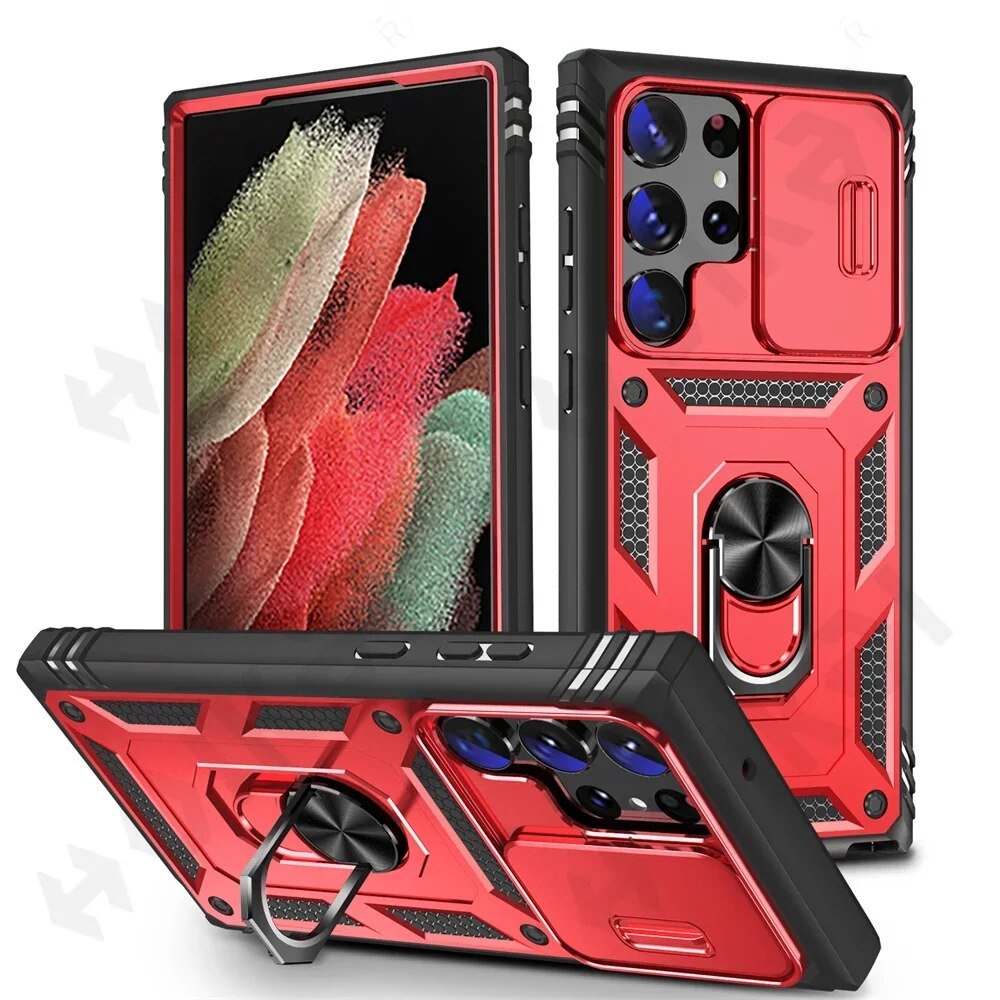 Galaxy S22/ S22 Plus/ S22 Ultra - Slide Camera 360 Degree Rotate Kickstand Heavy Grade Cover 47158249619798|47158249652566|47158249685334 online kaufen günstig bestellen