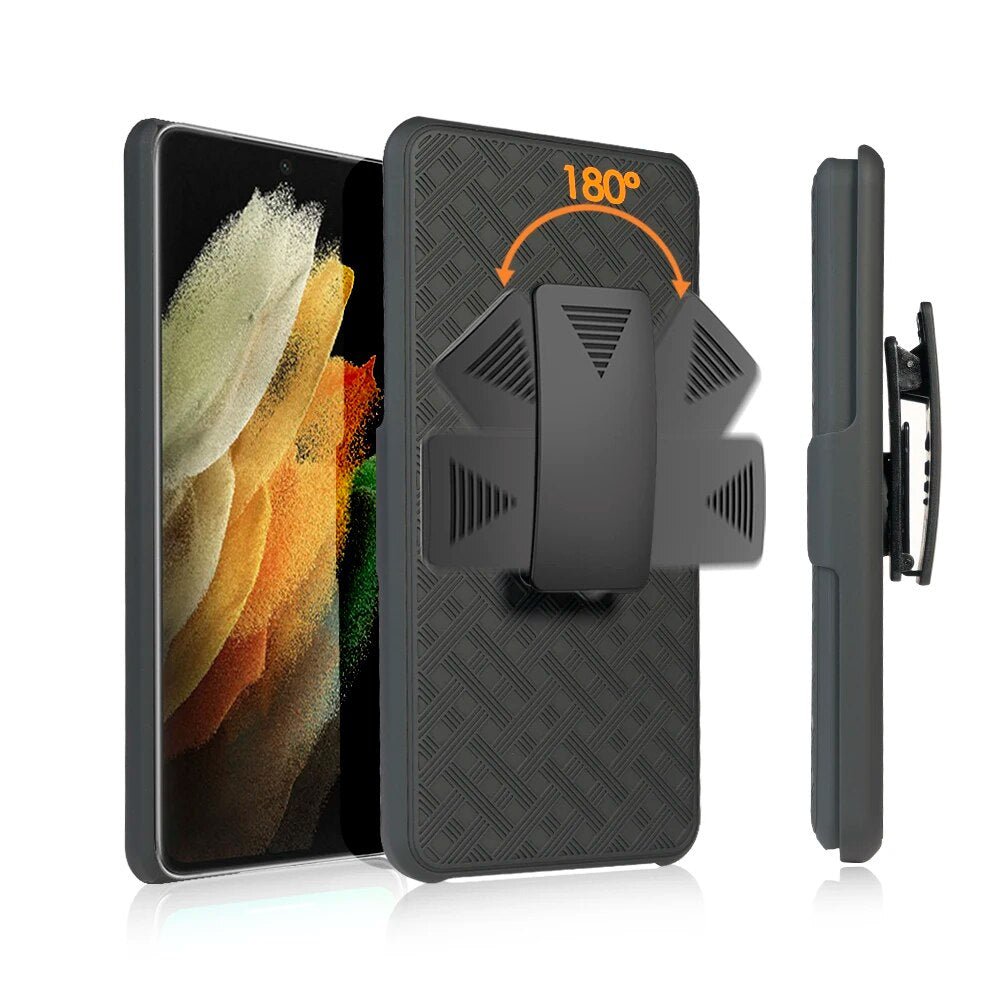 Galaxy S22/ S22 Ultra/ S22 Plus - 2 in 1 Armor Case with Waist Belt Clip Galaxy S22/ S22 Ultra/ S22 Plus - 2 in 1 Armor Case with Waist Belt Clip - Handy Held 24 online kaufen günstig bestellen