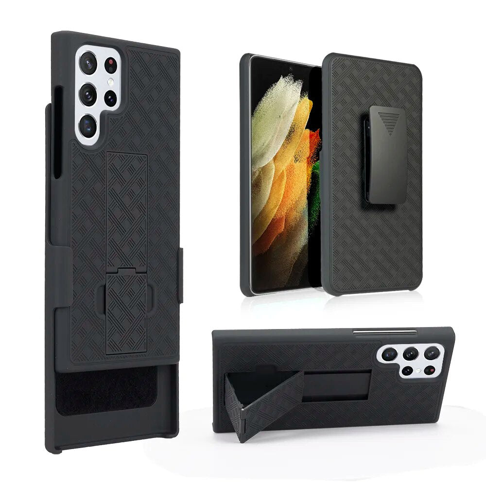 Galaxy S22/ S22 Ultra/ S22 Plus - 2 in 1 Armor Case with Waist Belt Clip Galaxy S22/ S22 Ultra/ S22 Plus - 2 in 1 Armor Case with Waist Belt Clip - Handy Held 24 online kaufen günstig bestellen