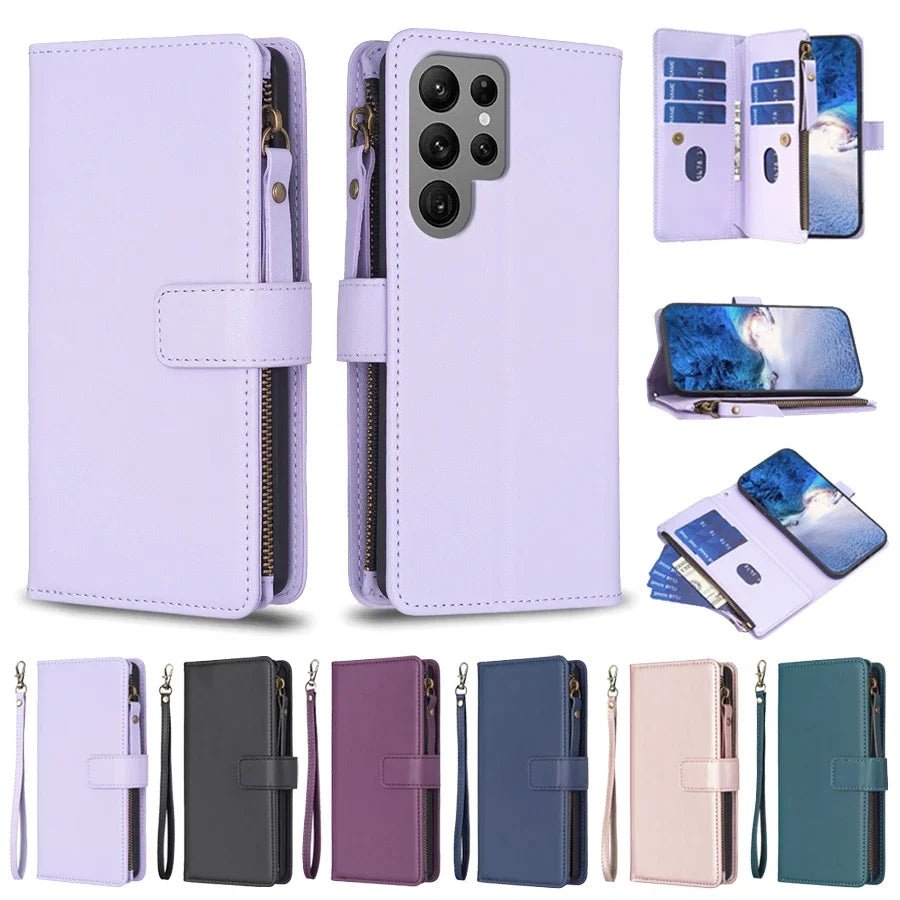 Galaxy S23/ S23 FE/ S23 Plus/ S23 Ultra - Schutz Hülle mit Kartenfach/ Portemonnaie Display Schutz Samsung Galaxy S23 Plus Ultra S23 FE Schutz Hülle neu Trend Modern Günstig Bestellen Kaufen Leder Kartenfach Magsafe magnetisch flip case cover kaufen Handy Schutz Hülle online kaufen günstig bestellen