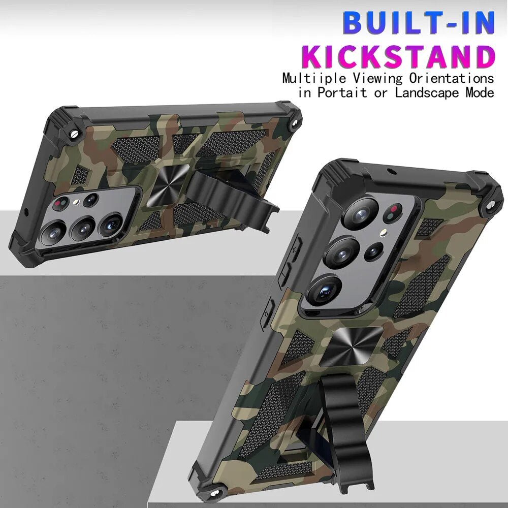 Galaxy S23/ S23 Plus/ S23 Ultra - Militärische Tarnung, Stoßfeste Schutzhülle mit Ständer Galaxy S23/ S23 Plus/ S23 Ultra - Militärische Tarnung, Stoßfeste Schutzhülle mit Ständer - Handy Held 24 online kaufen günstig bestellen
