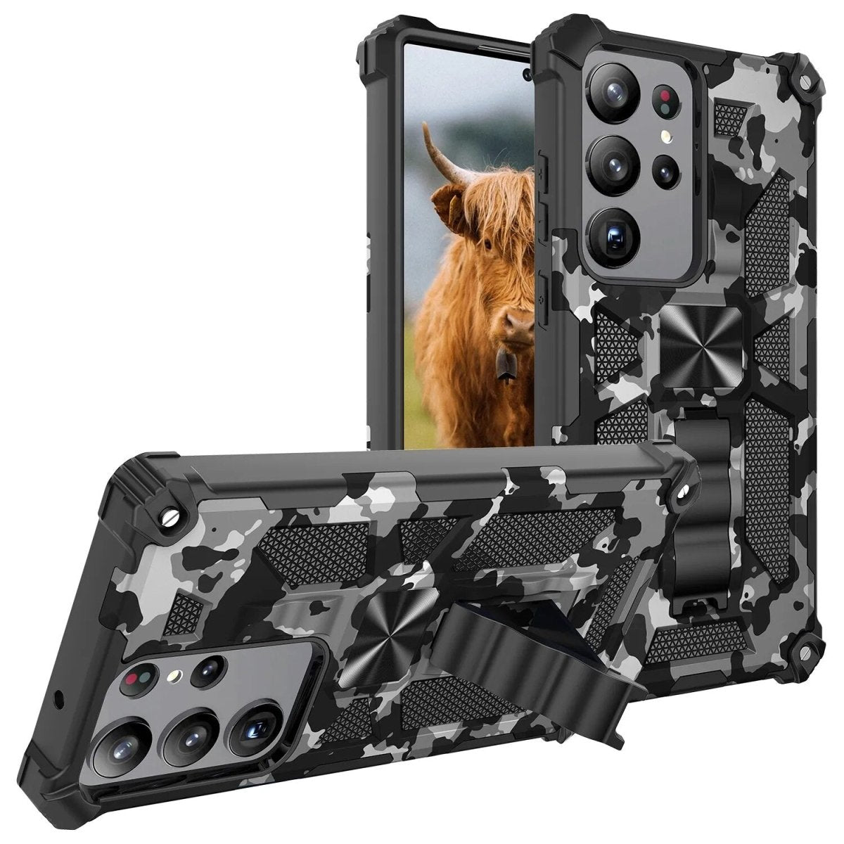 Galaxy S23/ S23 Plus/ S23 Ultra - Militärische Tarnung, Stoßfeste Schutzhülle mit Ständer 47170754085206|47170754117974|47170754150742 online kaufen günstig bestellen