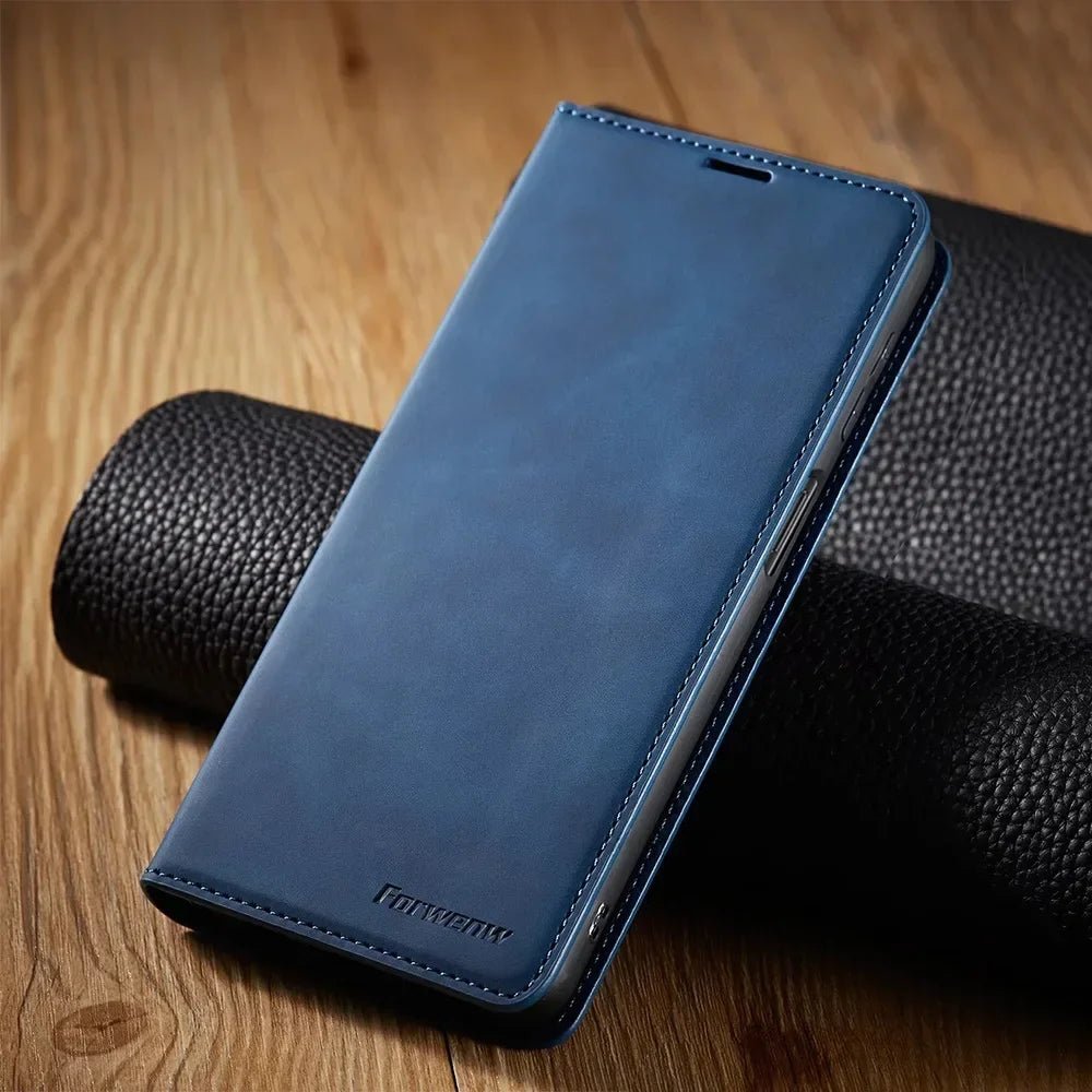 Galaxy S24/ S24 Plus/ S24 Ultra - Klapp Flip Schutz Hülle mit Kartenfach Samsung Galaxy S24 Plus Ultra Schutz Hülle neu Trend Modern Günstig Bestellen Kaufen Leder Kartenfach Magsafe magnetisch blau Handy Schutz Hülle online kaufen günstig bestellen