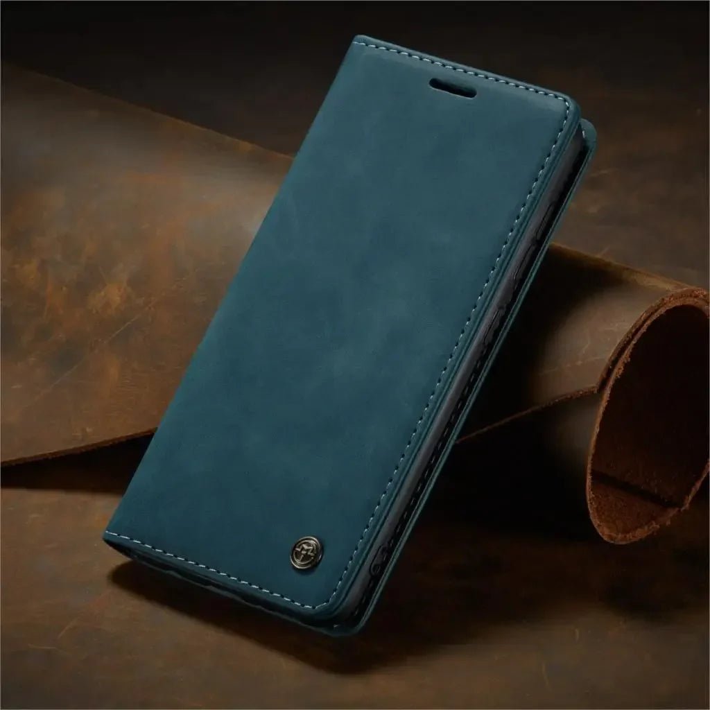 Galaxy S24/ S24 Plus/ S24 Ultra - Klapp Lederoptik Schutz Hülle mit Kartenfach, Magnetisch Samsung Galaxy S24 Plus Ultra Schutz Hülle neu Trend Modern Günstig Bestellen Kaufen Leder Kartenfach Magsafe magnetisch magsafe case cover flip blau Handy Schutz Hülle online kaufen günstig bestellen