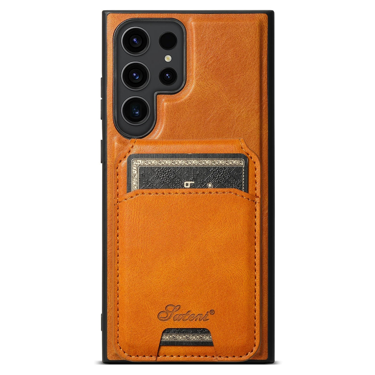 Galaxy S24/ S24 Plus/ S24 Ultra - Lederoptik Hülle mit Magnetischer Brieftasche Samsung Galaxy S24 Plus Ultra Schutz Hülle neu Trend Modern Günstig Bestellen Kaufen Leder Kartenfach Magsafe magnetisch flip case cover kaufen hell braun gelb Handy Schutz Hülle online kaufen günstig bestellen