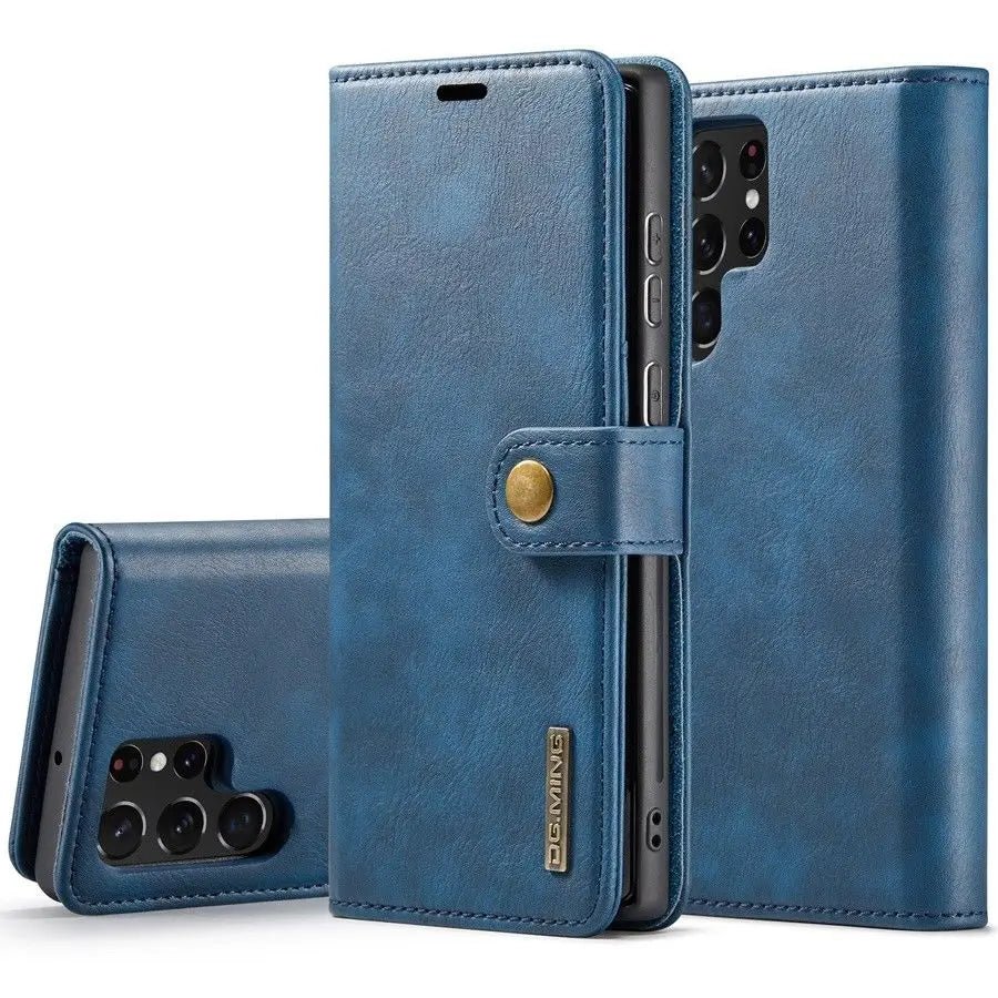 Galaxy S24/ S24 Plus/ S24 Ultra - Lederoptik Schutz Hülle mit Brieftasche/ Kartenfach Samsung Galaxy S24 Plus Ultra Schutz Hülle neu Trend Modern Günstig Bestellen Kaufen Leder Kartenfach Magsafe magnetisch flip case cover kaufen blau Handy Schutz Hülle online kaufen günstig bestellen