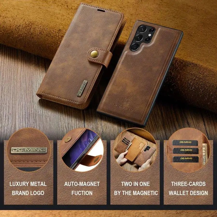 Galaxy S24/ S24 Plus/ S24 Ultra - Lederoptik Schutz Hülle mit Brieftasche/ Kartenfach Samsung Galaxy S24 Plus Ultra Schutz Hülle neu Trend Modern Günstig Bestellen Kaufen Leder Kartenfach Magsafe magnetisch flip case cover kaufen Handy Schutz Hülle online kaufen günstig bestellen