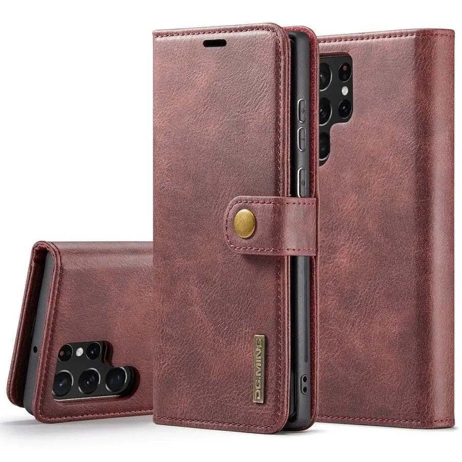 Galaxy S24/ S24 Plus/ S24 Ultra - Lederoptik Schutz Hülle mit Brieftasche/ Kartenfach Samsung Galaxy S24 Plus Ultra Schutz Hülle neu Trend Modern Günstig Bestellen Kaufen Leder Kartenfach Magsafe magnetisch flip case cover kaufen pink rose rot Handy Schutz Hülle online kaufen günstig bestellen