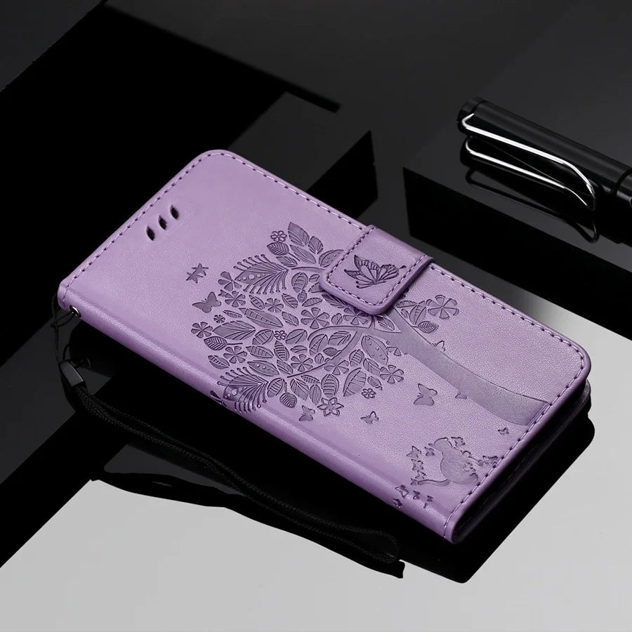 Galaxy S24/ S24 Plus/ S24 Ultra - Lederoptik Schutz Hülle mit Muster und Kartenfach/ Brieftasche Samsung Galaxy S24 Plus Ultra Schutz Hülle neu Trend Modern Günstig Bestellen Kaufen Leder Kartenfach Magsafe magnetisch cover case flip kaufen bestellen mit Muster lila violett Handy Schutz Hülle online kaufen günstig bestellen