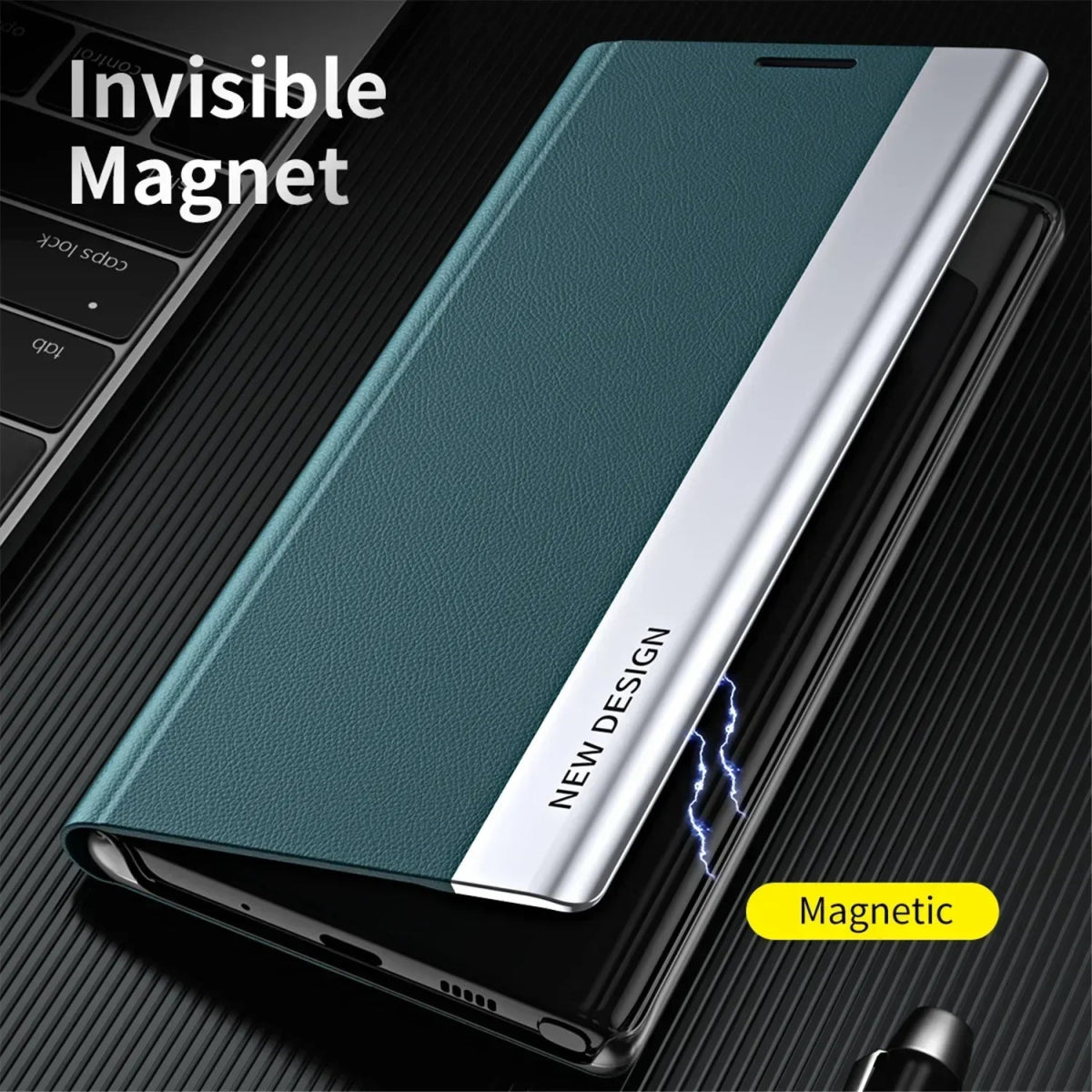 Galaxy S24/ S24 Plus/ S24 Ultra - Magnetische Hülle Flip mit Display Schutz, Stoßfest Handy Schutz Hülle online kaufen günstig bestellen