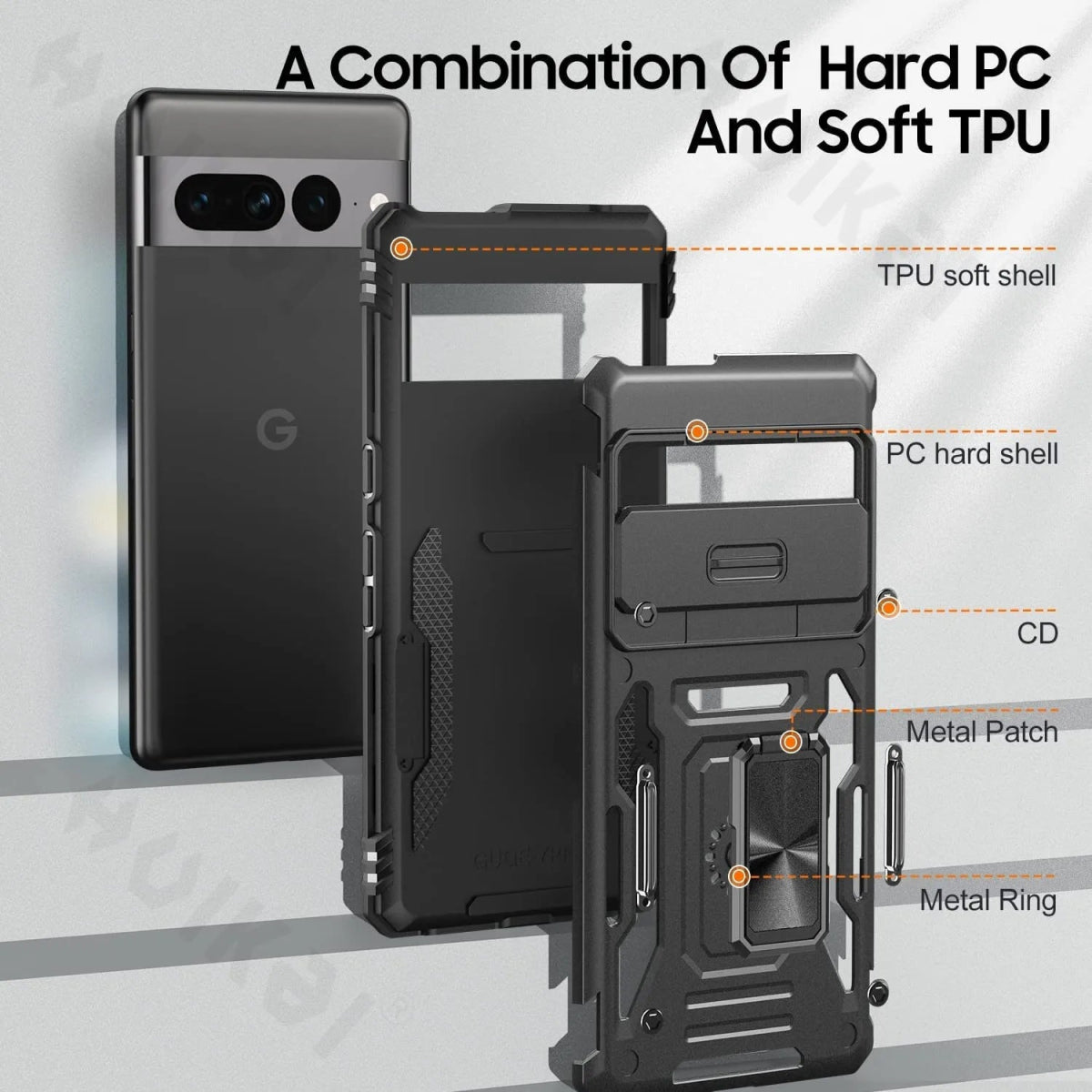 Goodle Pixel 7/ 7 Pro/ 7 A/ 8/ 8 Pro - Ganzkörper Robuste Militärische Hülle Bumüer Handy Hülle online kaufen günstig bestellen