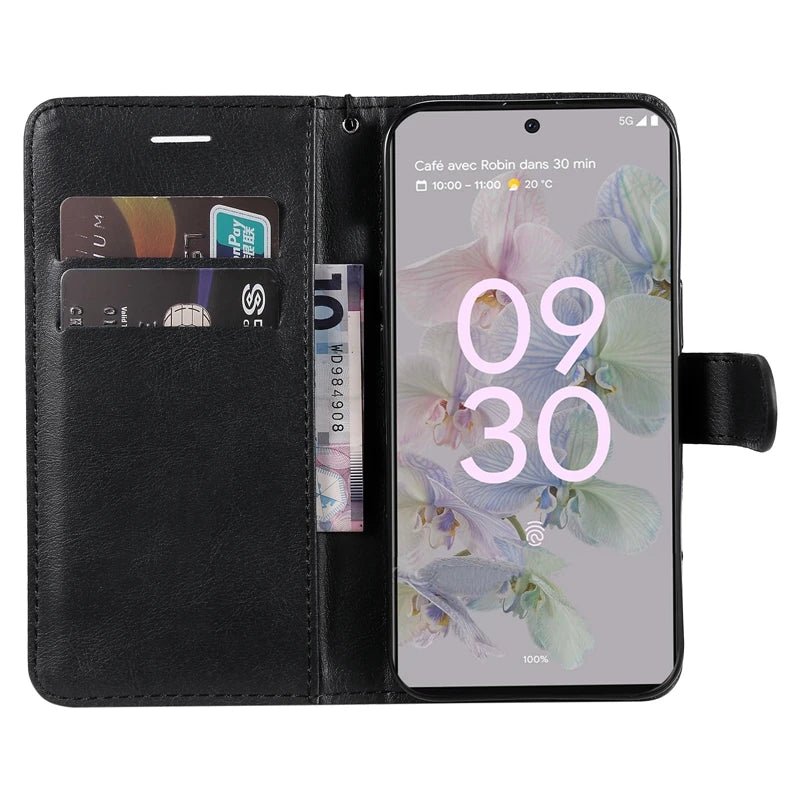 Google Pixel 7/ 7 Pro/ 7 A/ 8/ 8 A/ 8 Pro - PU Lederoptik Brieftasche Schutz Hülle mit Kartenfach, Clip google pixel 7 pro 7 a 8 pro 8 a elegante moderne business leder schutz hülle cover case flip magnetisch abdeckung neu online günstig kaufen bestellen mit kartenfach displayschutz clip abdeckung geld börse Handy Schutz Hülle online kaufen günstig bestellen