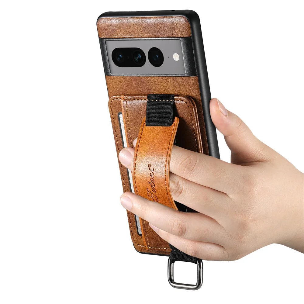Google Pixel 7/ 7 Pro/ 7 A/ 8/ 8 Pro - Elegante Lederoptik Brieftasche Schutz Hülle mit Kartenfach google pixel 7 pro 7 a 8 pro business leder schutz hülle aluminium magsafe cover case flip kaufen online günstig bestellen stoßfest super bumper Handy Schutz Hülle online kaufen günstig bestellen