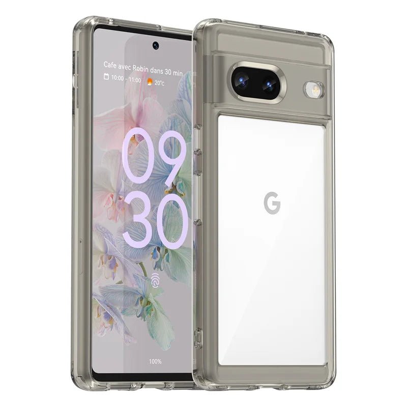 Google Pixel 7/ 7 Pro/ 7 A/ 8/ 8 Pro - Stoßfeste Transparente Schutz Hülle, Kratz und Stoßfest google pixel 7 pro 7 a 8 pro 8 Transparente Rüstung robuste schild kratzfest stoßfeste schutz hülle cover case flip magnetisch abdeckung neu online günstig kaufen bestellen bumper braun Handy Schutz Hülle online kaufen günstig bestellen